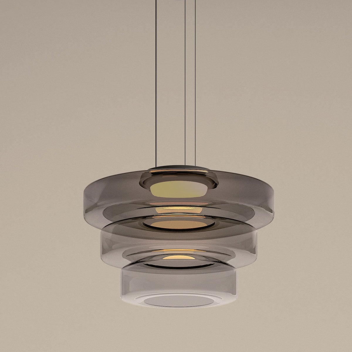 Layered Glass Pendant Light – Bauhaus LED Hanging Lamp