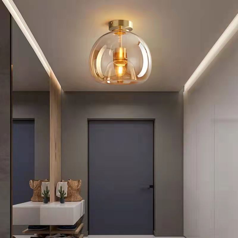 Glass Ball Ceiling Light – Nordic Semi-Flush Mount
