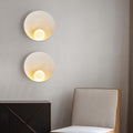 Round Wall Sconce – Resin & Iron Accent Light