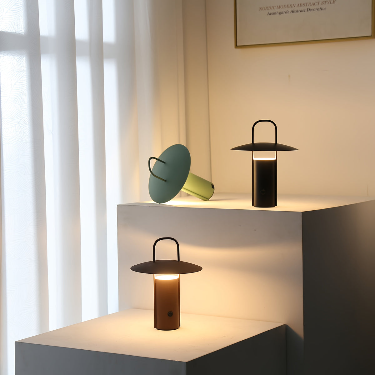 Touch Table Lamp – USB Rechargeable Metal Light