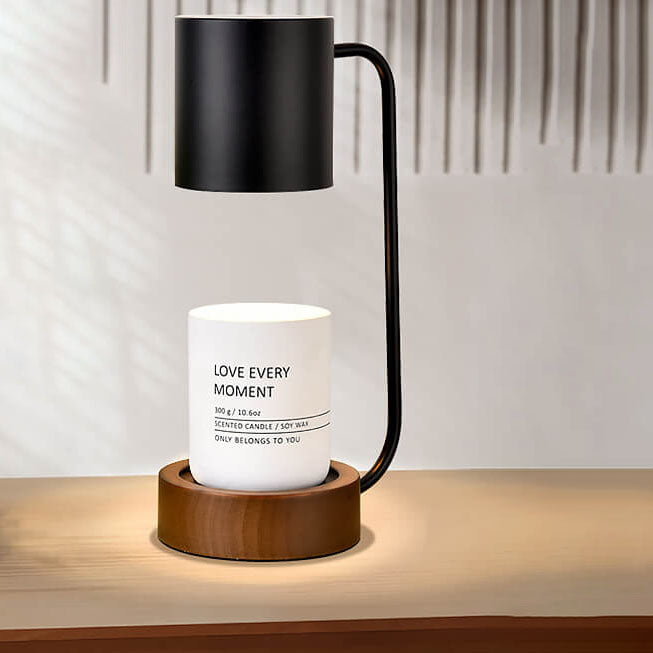 Candle Warmer Lamp – Japanese Wood Base Dimmable Wax Melter