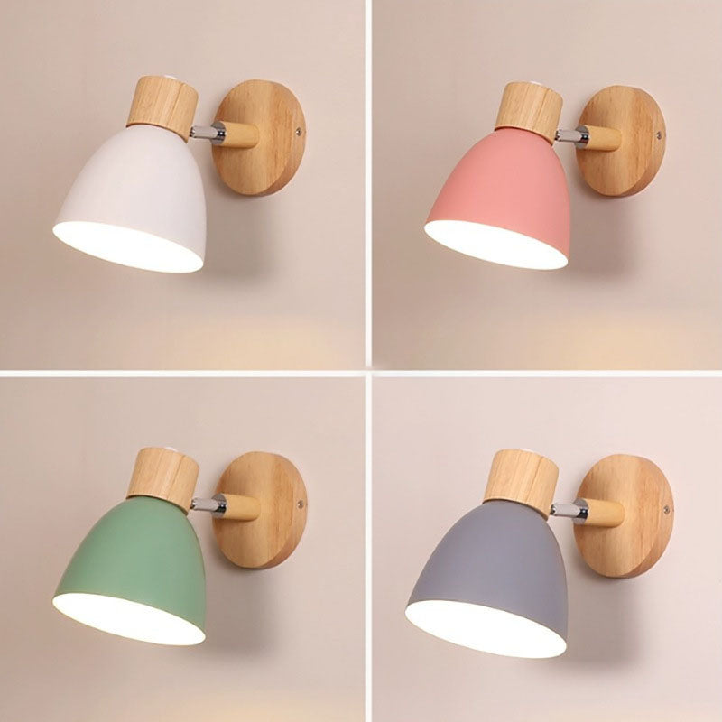 Wall Sconce – Wood & Iron Macaron Lamp