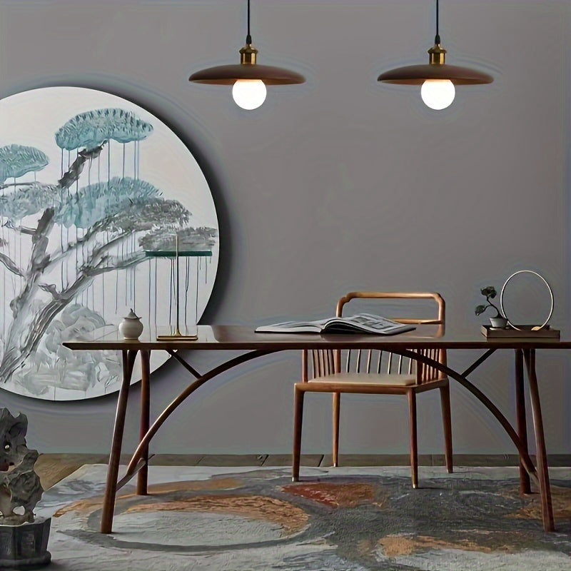 Solid Wood Pendant Light – Scandinavian Ceiling Lamp