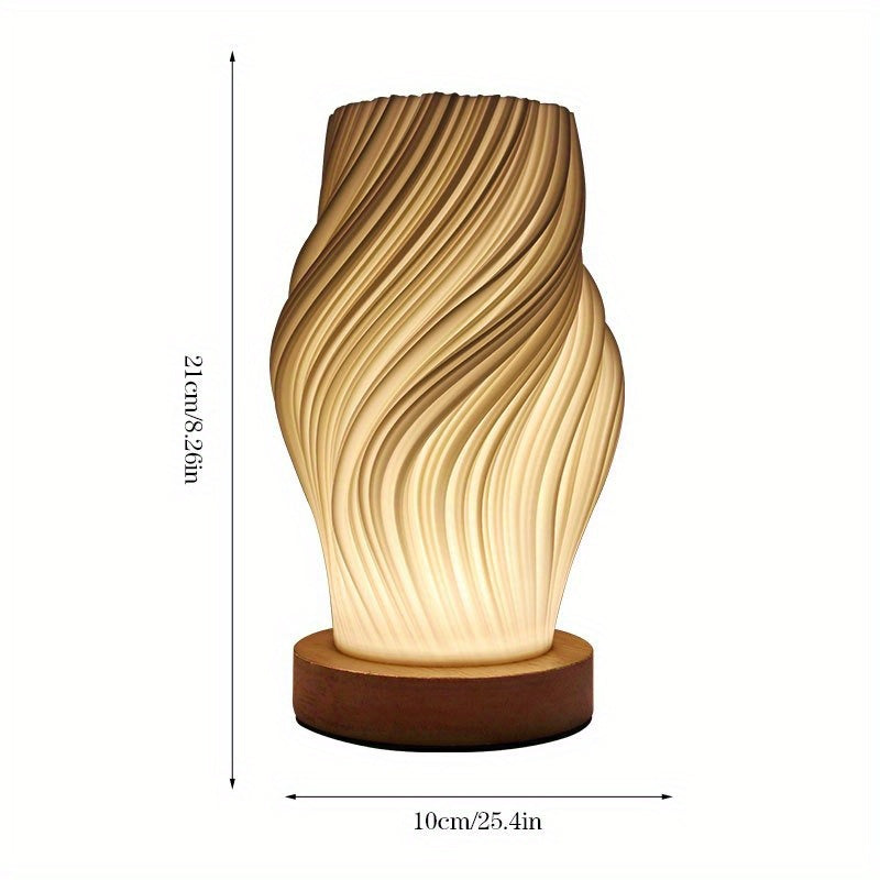 Swirl LED Table Lamp – Dimmable Bedside & Desk Light