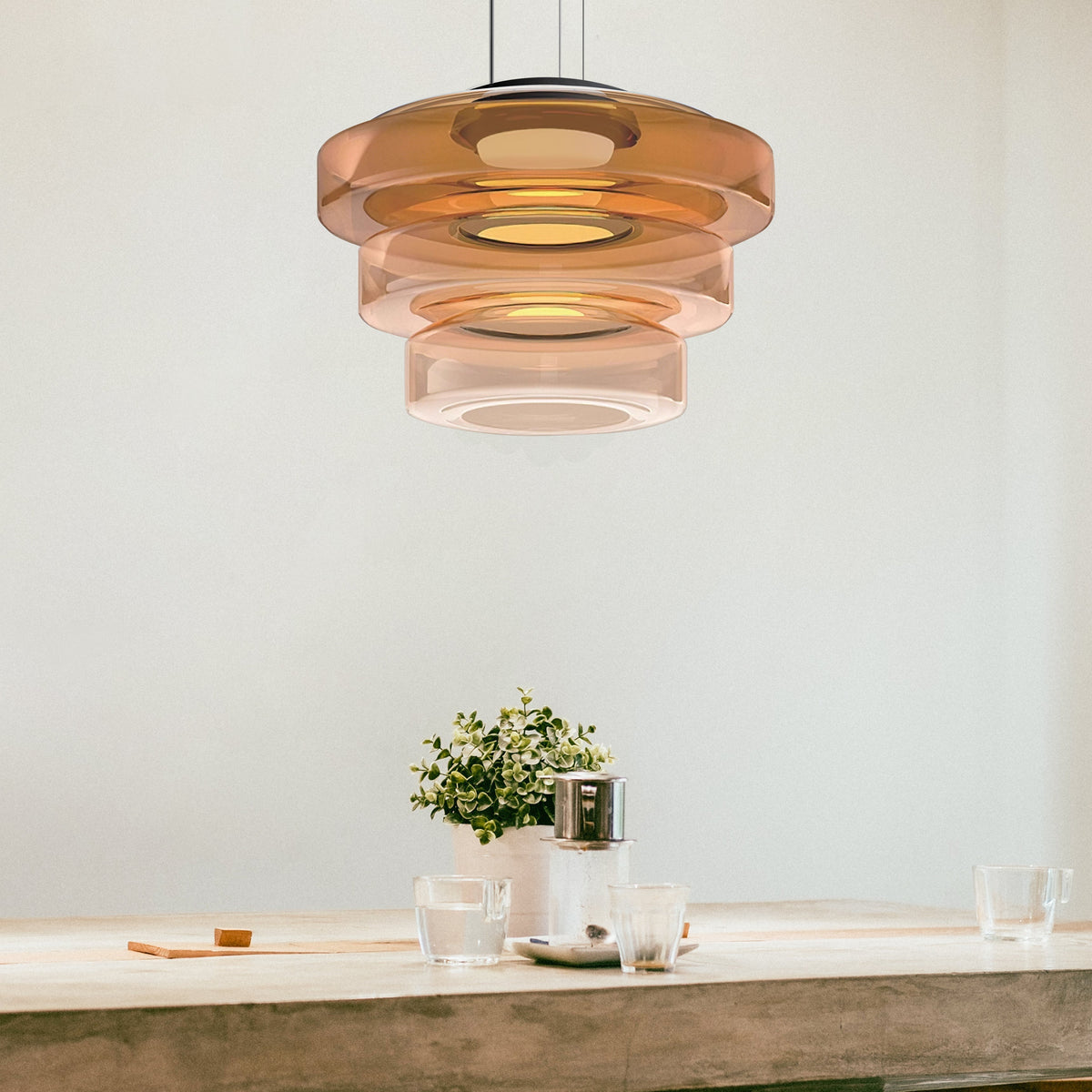 Glass Pendant Lamp – Bauhaus Hanging Light