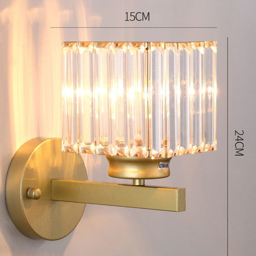 Crystal Wall Light – Glass & Iron Sconce