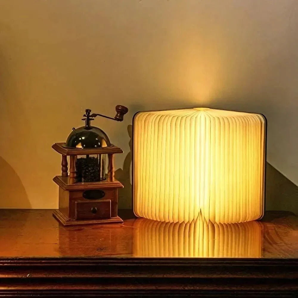 Book Table Lamp – 360° Foldable Rechargeable Light