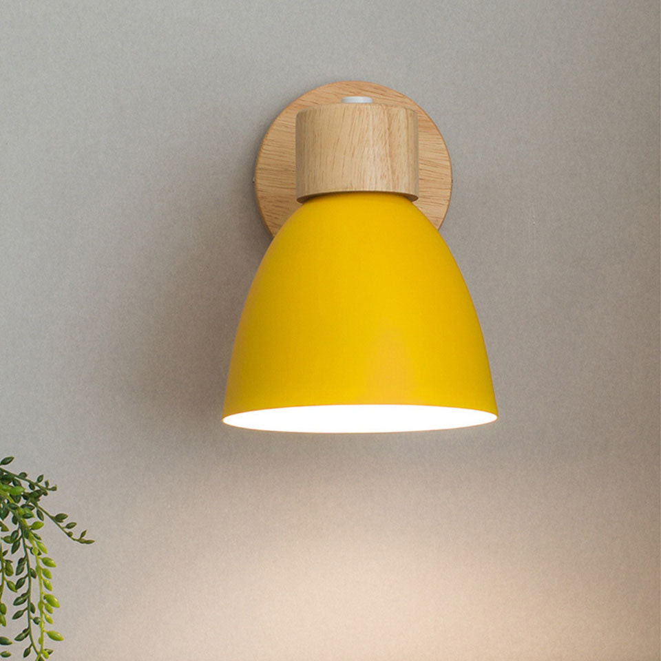 Wall Sconce – Wood & Iron Macaron Lamp