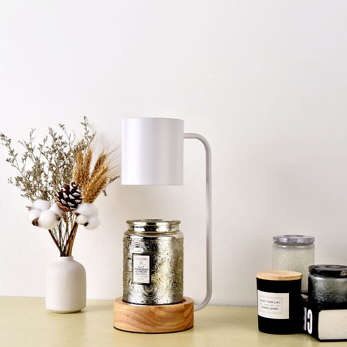Candle Warmer Lamp – Japanese Wood Base Dimmable Wax Melter