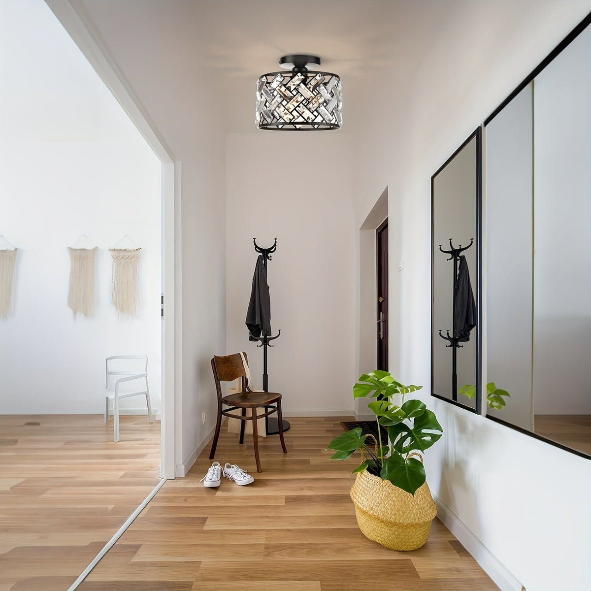 Crystal Ceiling Light – Semi-Flush Mount Fixture