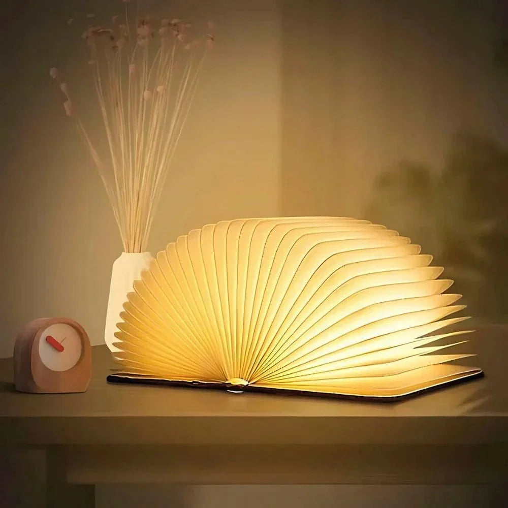 Book Table Lamp – 360° Foldable Rechargeable Light
