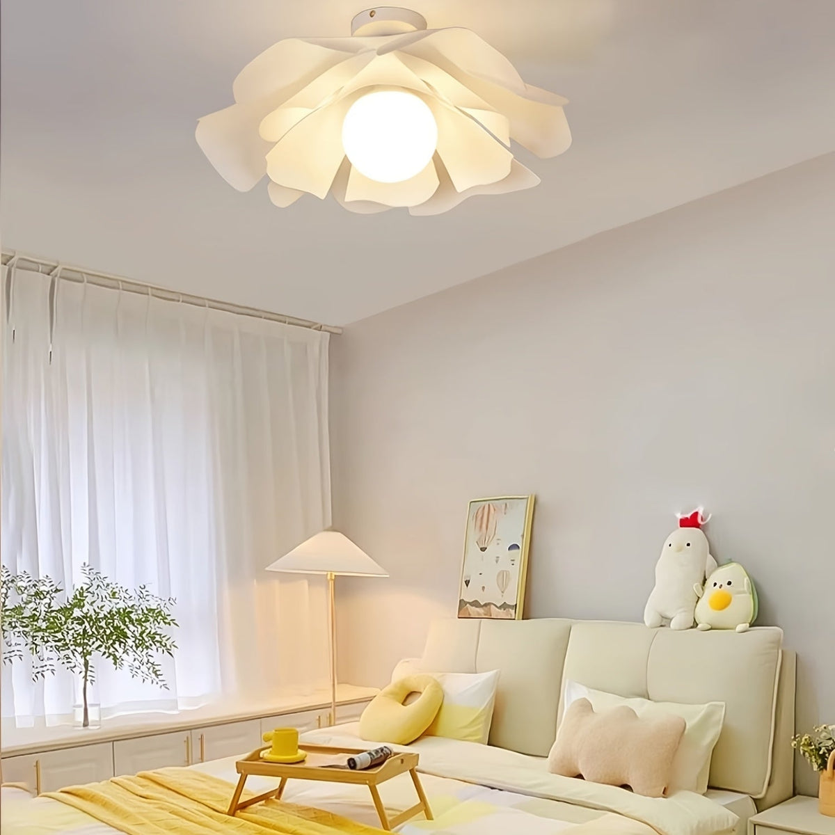 Petal Ceiling Light – Floral Semi-Flush Mount Fixture