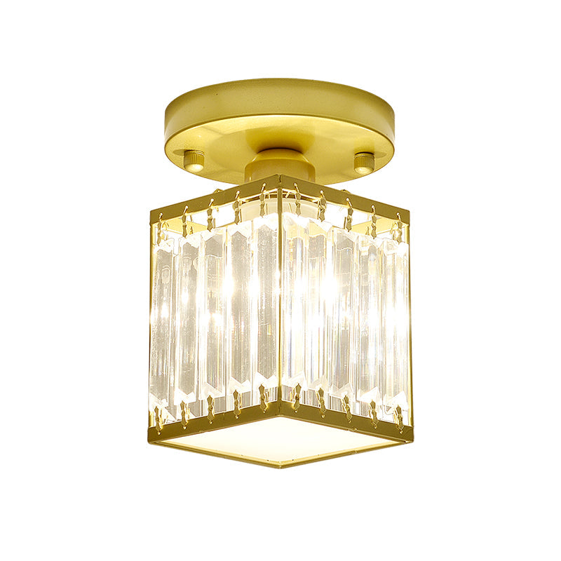 Crystal Ceiling Light – Semi-Flush Mount Foyer Fixture