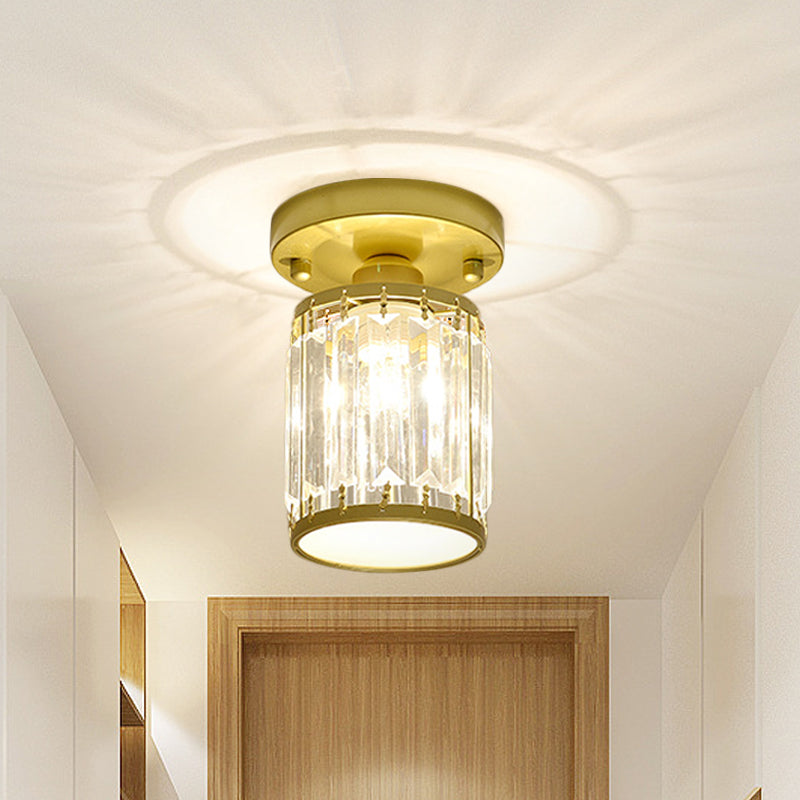 Crystal Ceiling Light – Semi-Flush Mount Foyer Fixture