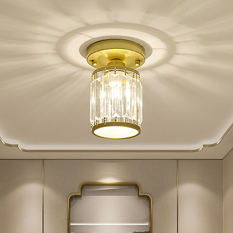 Crystal Ceiling Light – Semi-Flush Mount Foyer Fixture