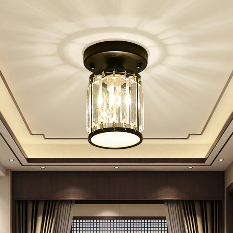 Crystal Ceiling Light – Semi-Flush Mount Foyer Fixture
