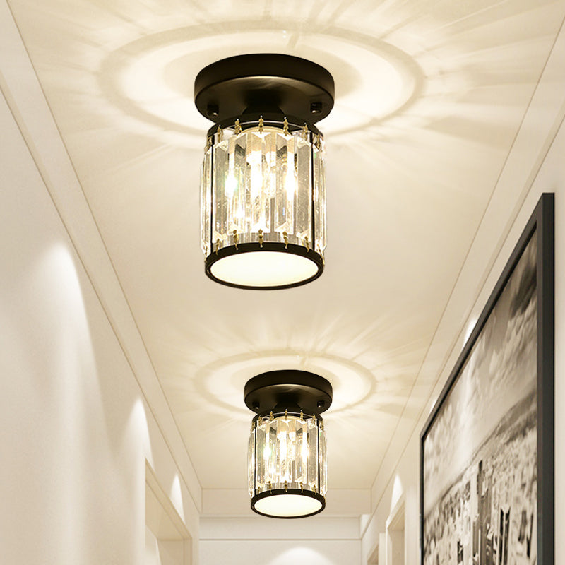 Crystal Ceiling Light – Semi-Flush Mount Foyer Fixture