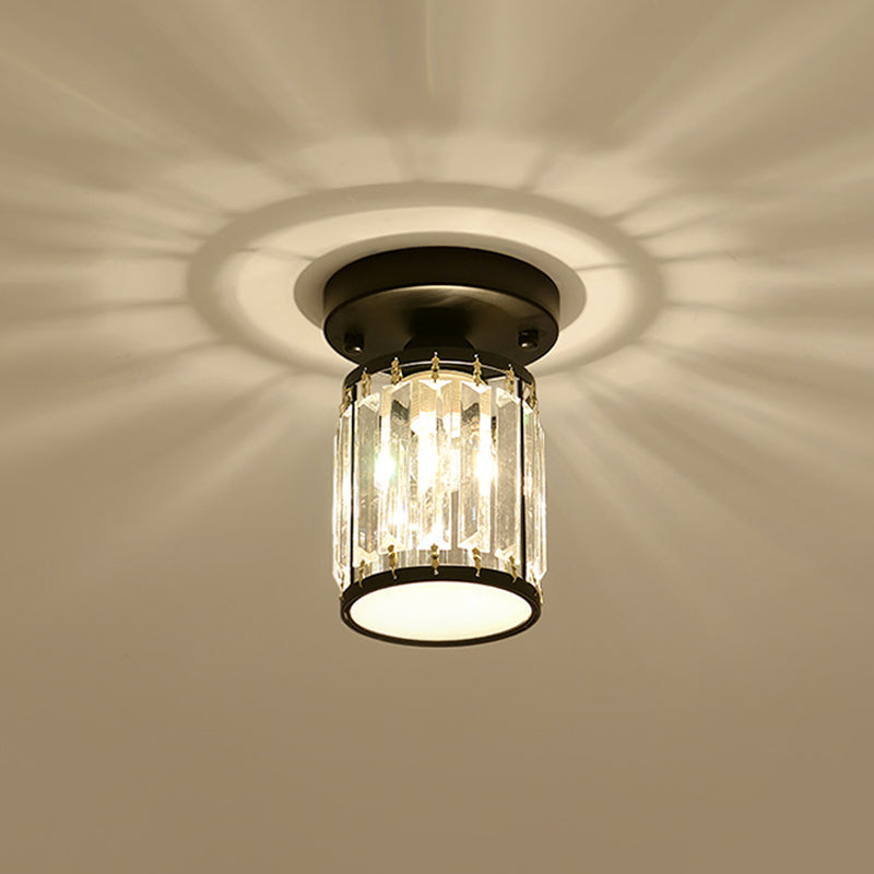 Crystal Ceiling Light – Semi-Flush Mount Foyer Fixture
