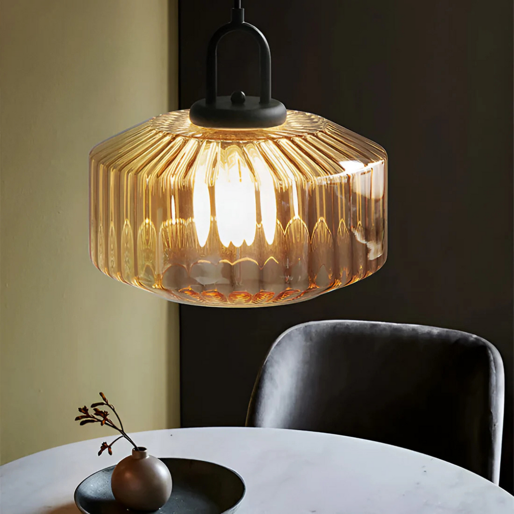 Glass Pendant Light – Retro Coloured Hanging Lamp