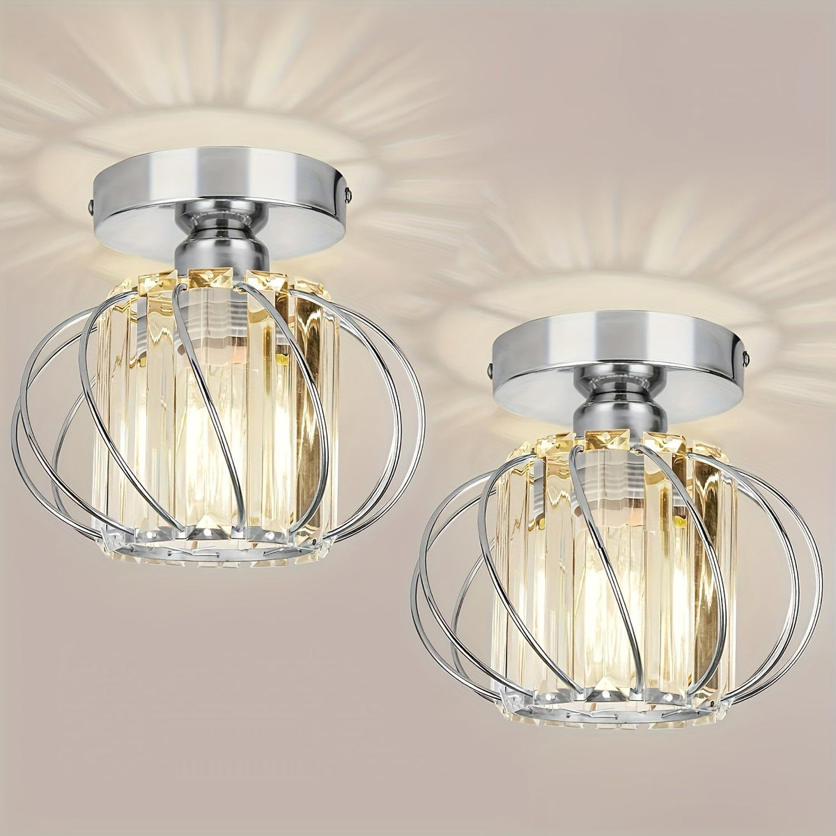 Cage Ceiling Light – Industrial Semi-Flush Mount