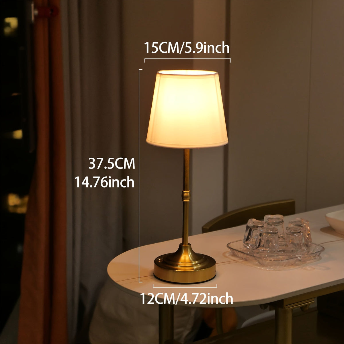 Cordless Table Lamp – Dimmable USB Rechargeable LED