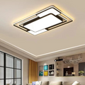 Remote LED Ceiling Light – Geometric Flush Mount