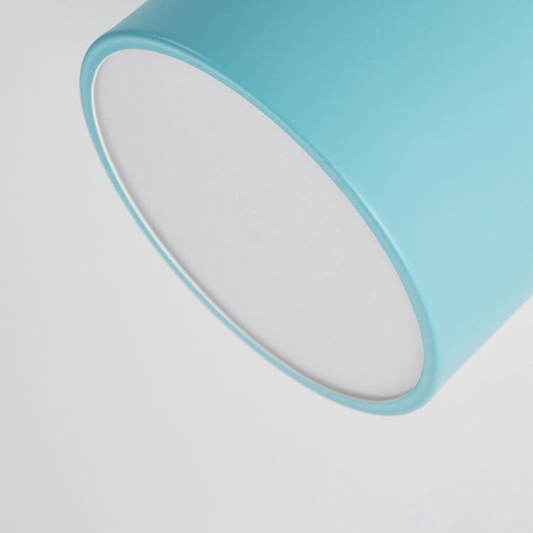 Macaron LED Ceiling Light – Wooden Accent Flush Mount