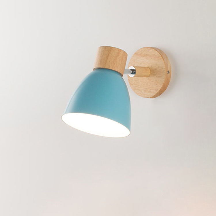 Wall Sconce – Wood & Iron Macaron Lamp