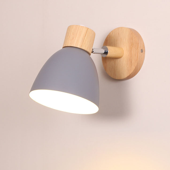 Wall Sconce – Wood & Iron Macaron Lamp