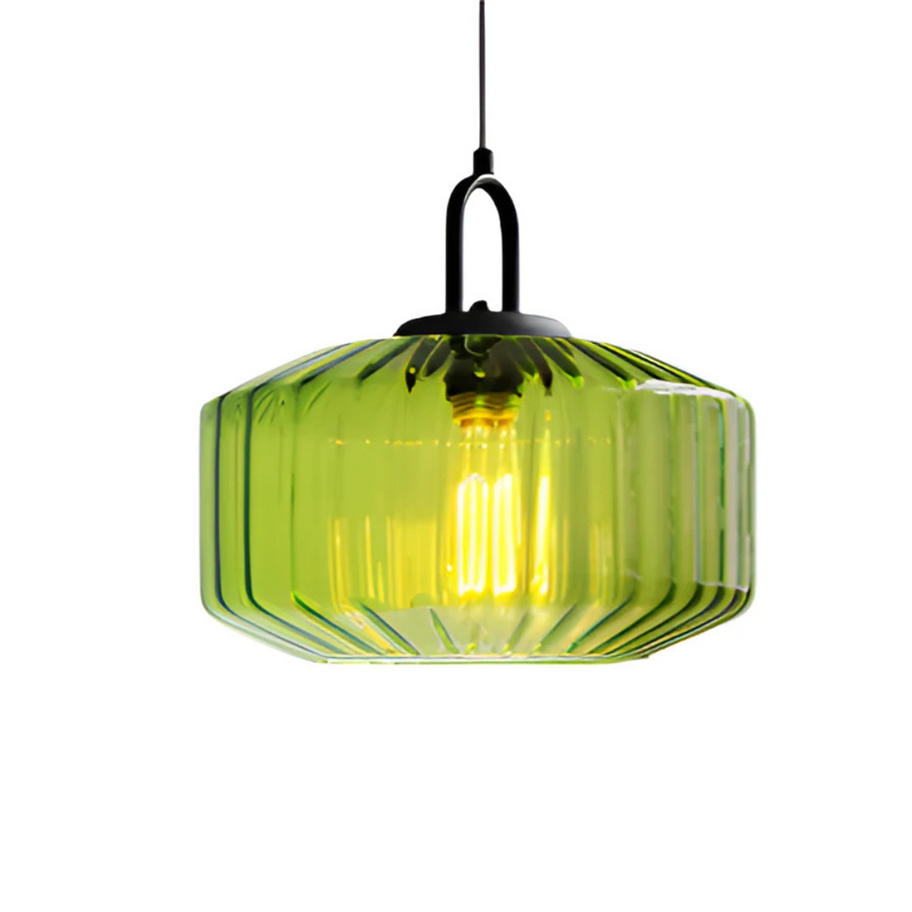Glass Pendant Light – Retro Coloured Hanging Lamp