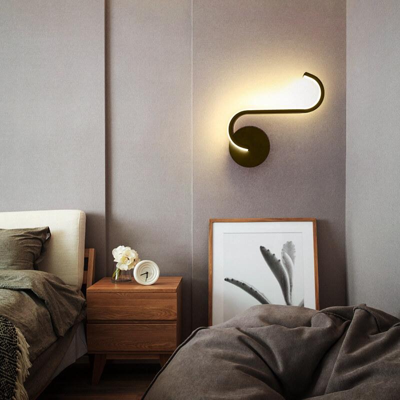 Curved LED Wall Light – Minimalist Arc Sconce
