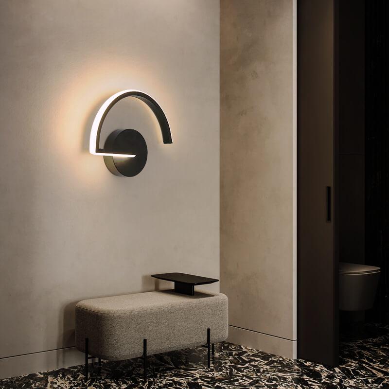 Curved LED Wall Light – Minimalist Arc Sconce