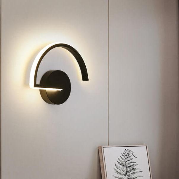 Curved LED Wall Light – Minimalist Arc Sconce