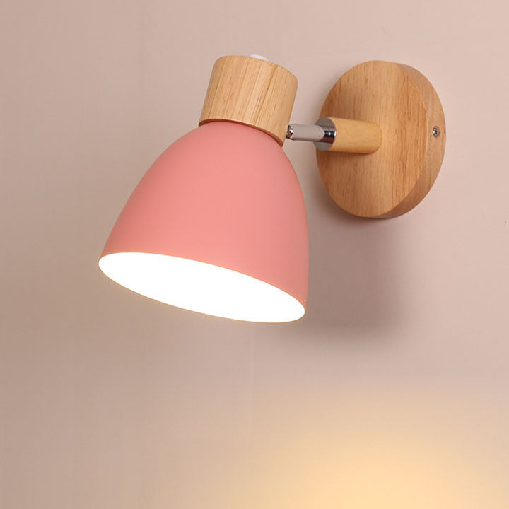 Wall Sconce – Wood & Iron Macaron Lamp