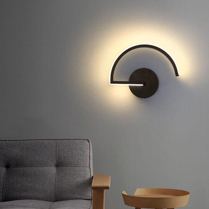 Curved LED Wall Light – Minimalist Arc Sconce