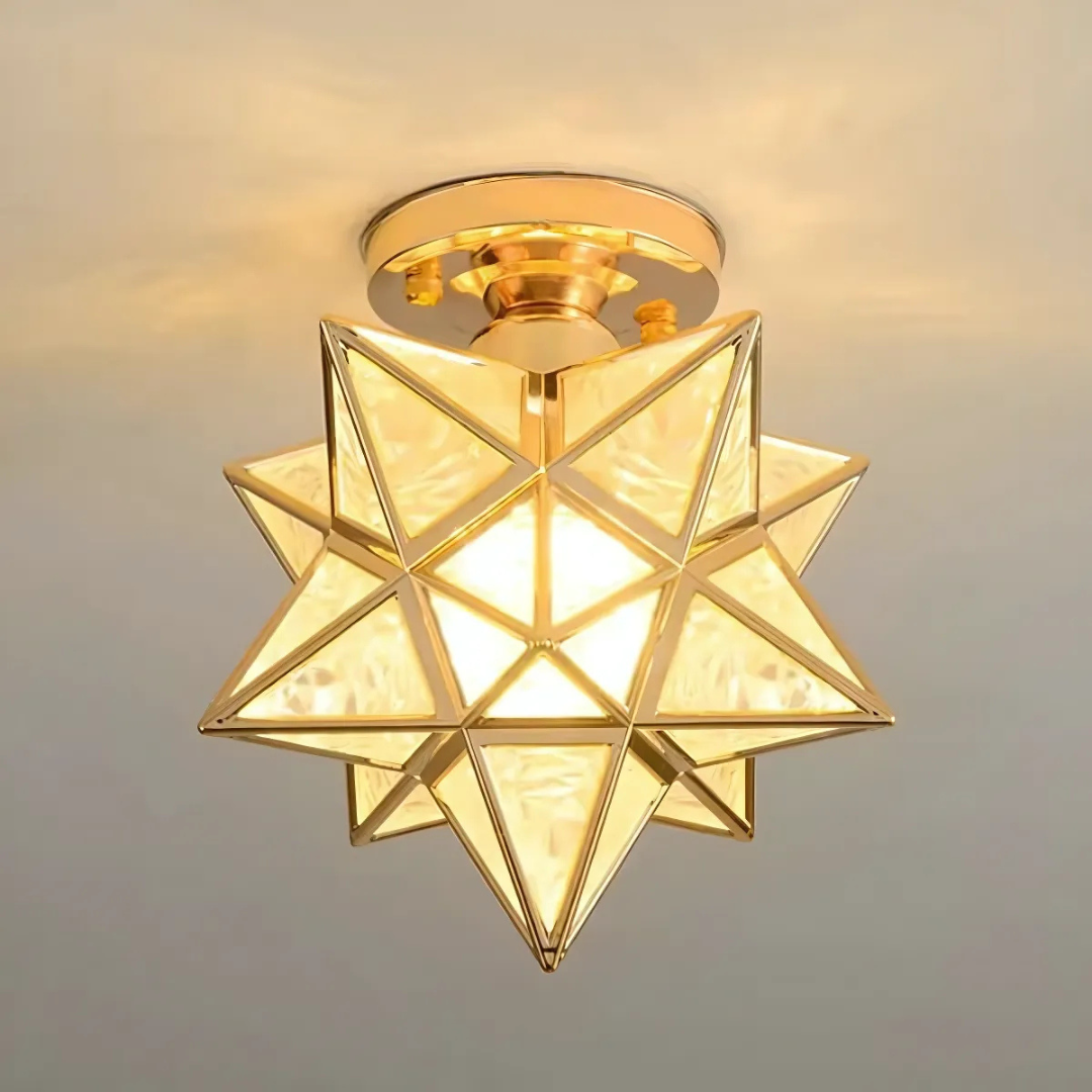 Geometric LED Ceiling Lamp – Star Design Fixture