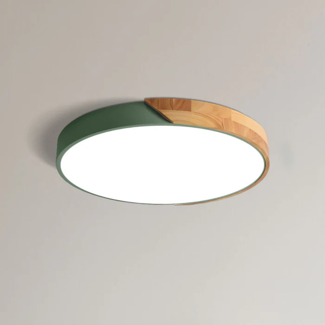 LED Ceiling Light – Nordic Wooden Flush Mount