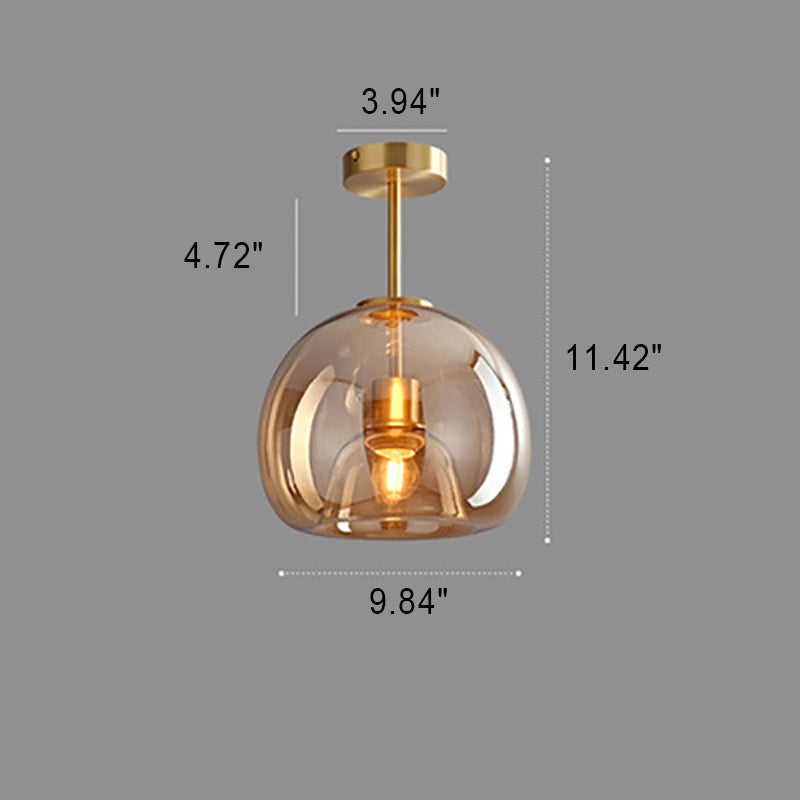 Glass Ball Ceiling Light – Nordic Semi-Flush Mount