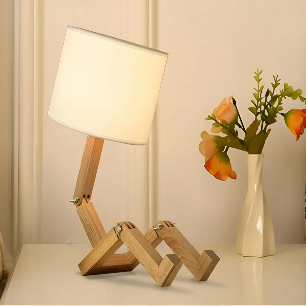 Wooden Table Lamp – Flexible Adjustable Desk Light
