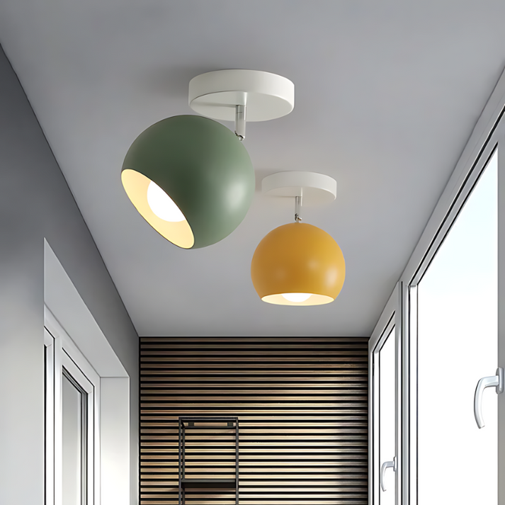 Macaron Ceiling Light – Round Aluminium Fixture