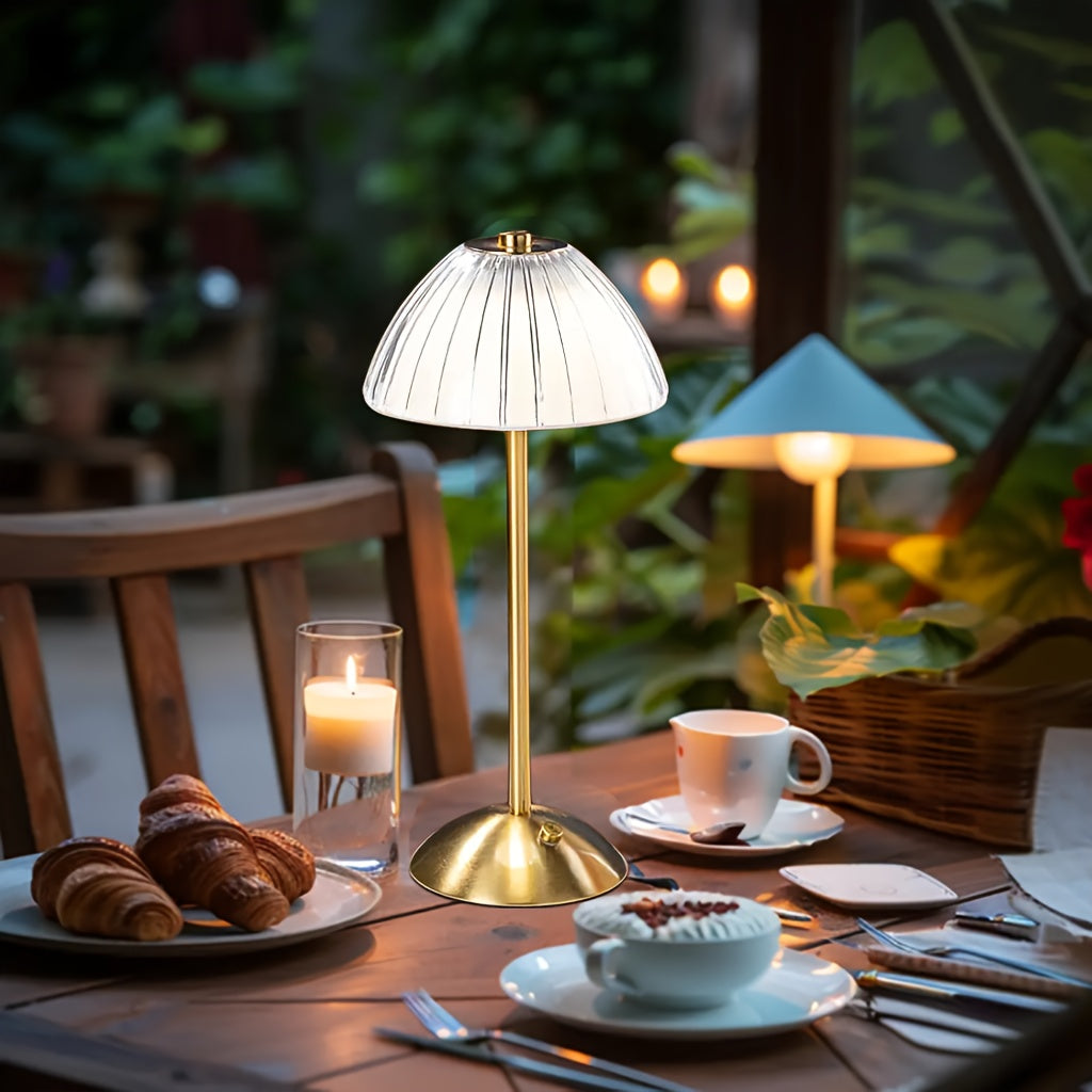 Gold Touch Table Lamp – USB Rechargeable LED