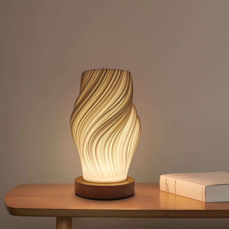 Swirl LED Table Lamp – Dimmable Bedside & Desk Light