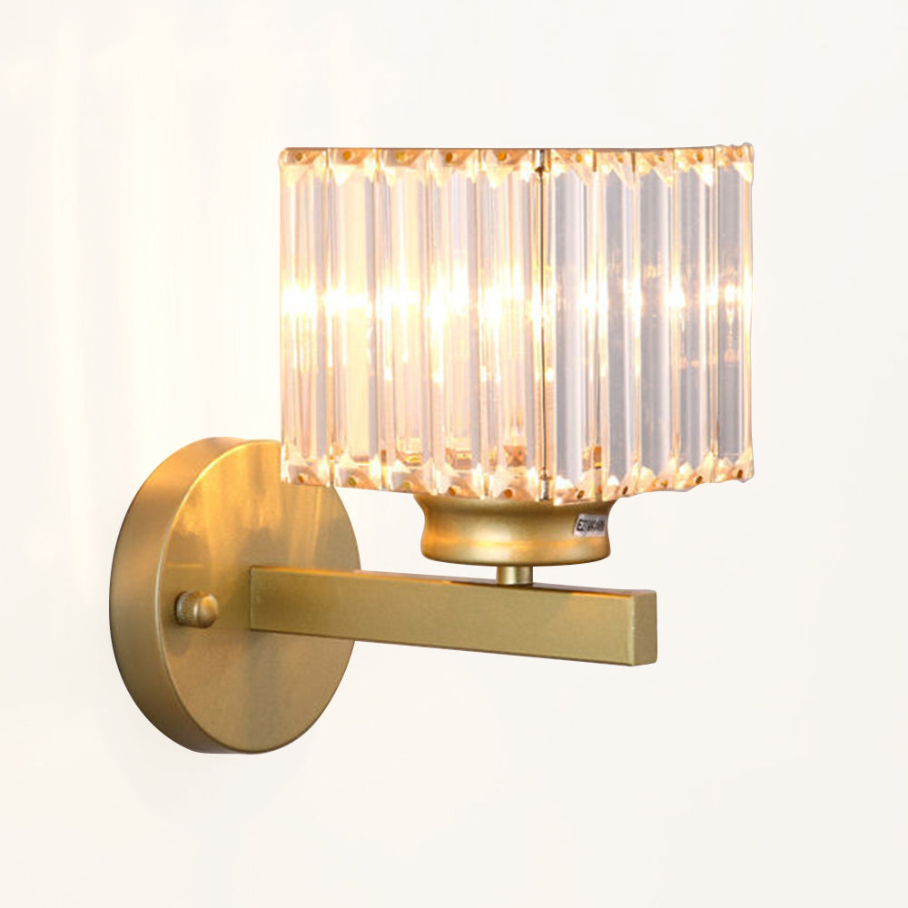 Crystal Wall Light – Glass & Iron Sconce