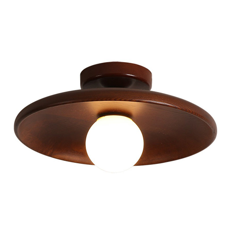 Wooden Ceiling Light – Minimalist Semi-Flush Mount