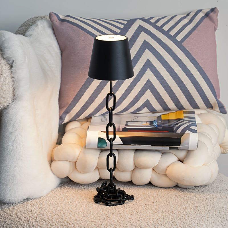 Chain-Link Table Lamp – Rechargeable Touch LED Light