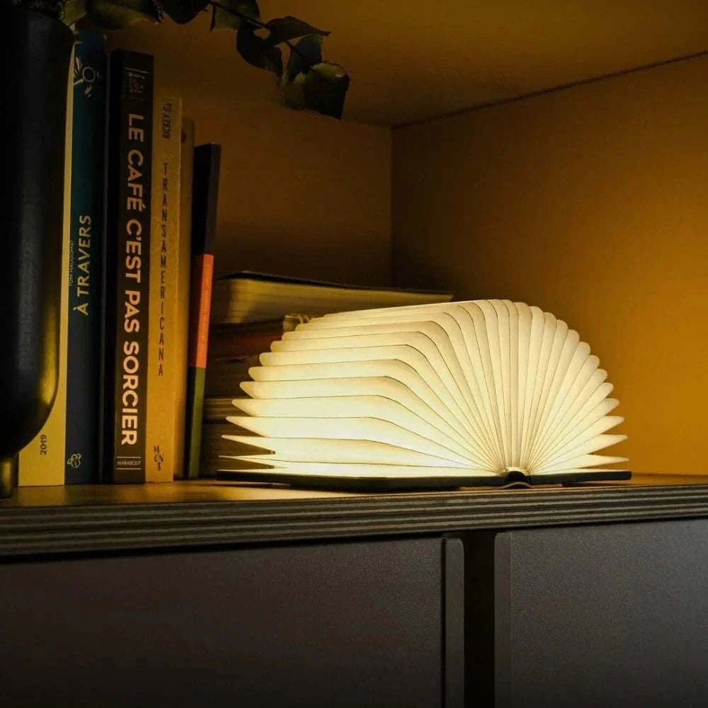 Book Table Lamp – 360° Foldable Rechargeable Light