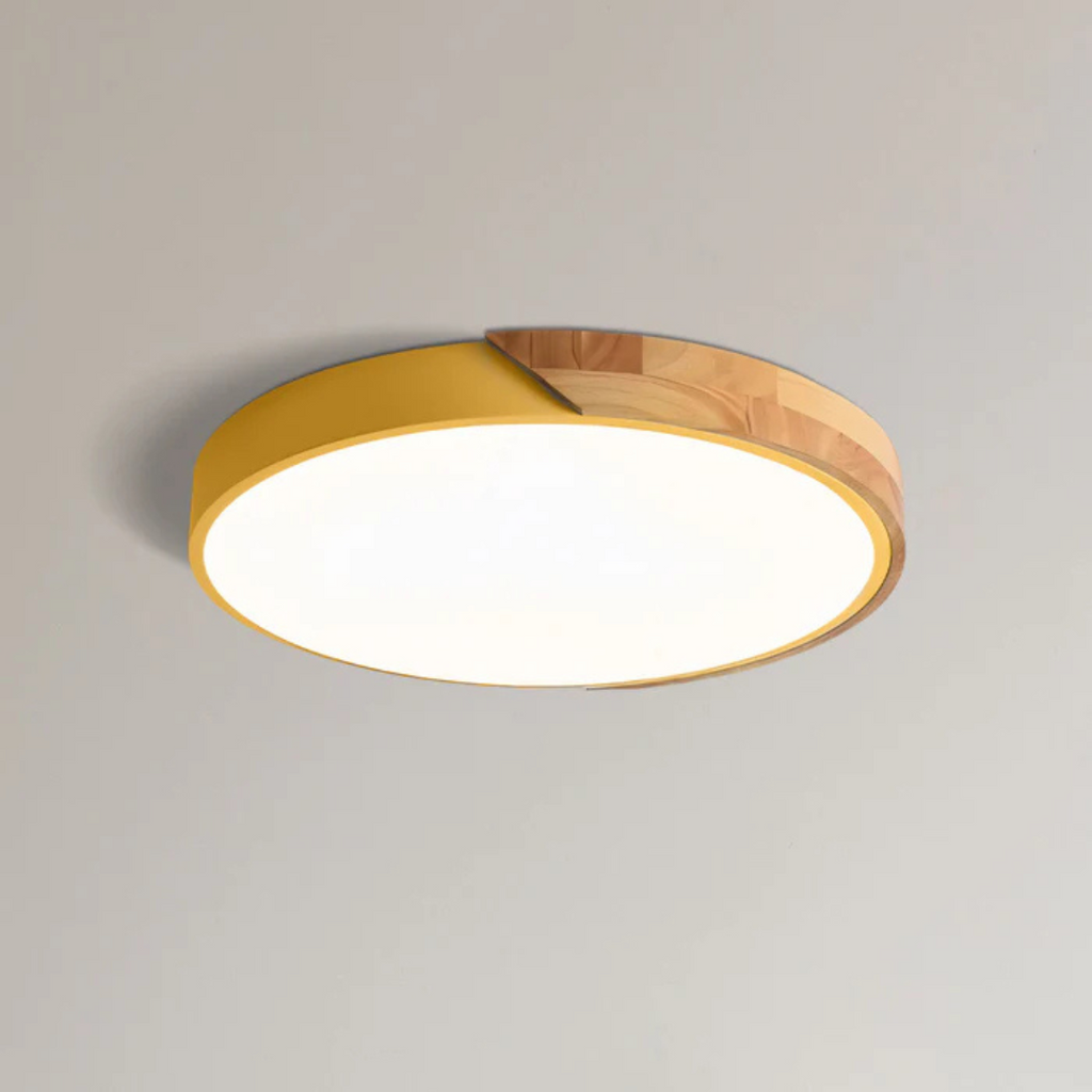 LED Ceiling Light – Nordic Wooden Flush Mount