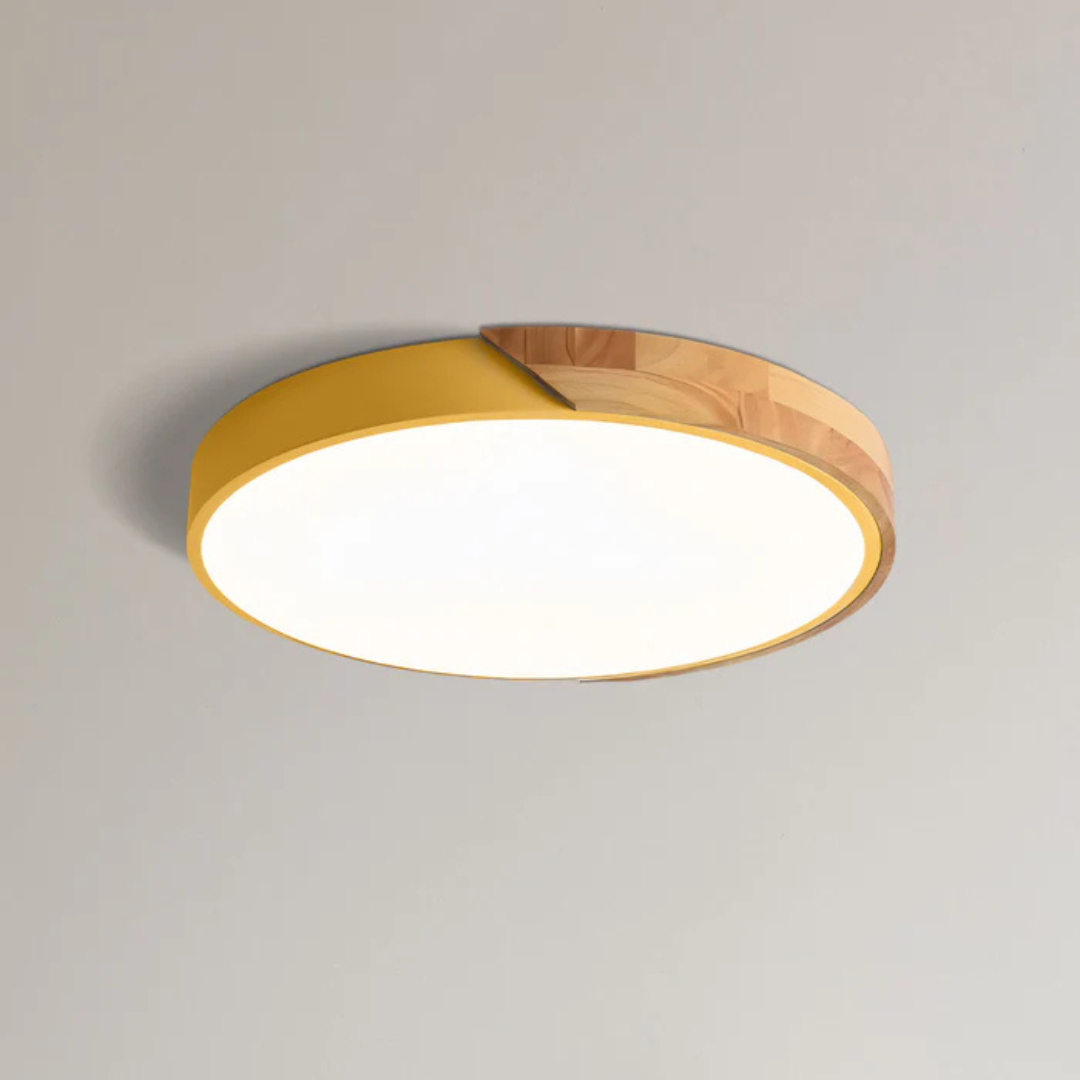 LED Ceiling Light – Nordic Wooden Flush Mount