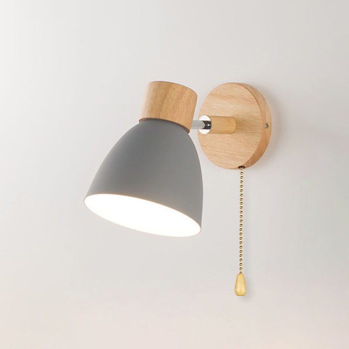 Wall Sconce – Wood & Iron Macaron Lamp