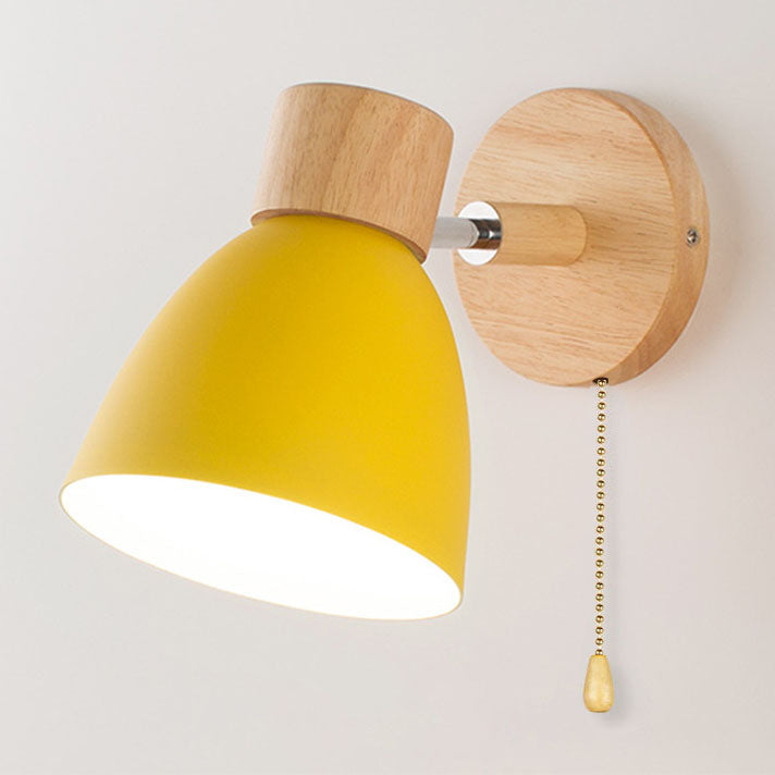 Wall Sconce – Wood & Iron Macaron Lamp